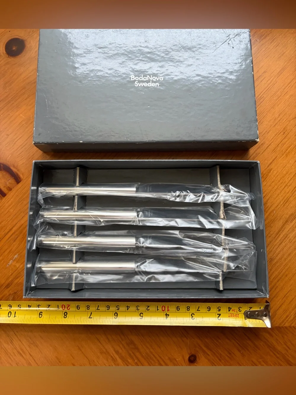 Boda Nova Sweden Steak Knives Set of 4 Stainless Steel MCM Original Box